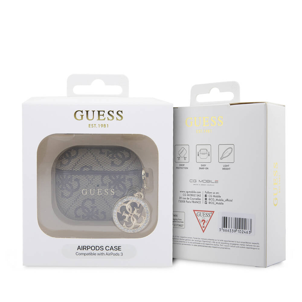 Airpods 3.Nesil Kılıf Guess Orjinal Lisanslı PU Deri 4G Desenli 4G Charm Kılıf Airpods 3.Nesil Kılıf Guess Orjinal Lisanslı PU Deri 4G Desenli 4G Charm Kılıf